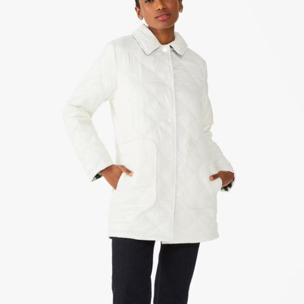 Kate Spade Gingham Quilted Coat
